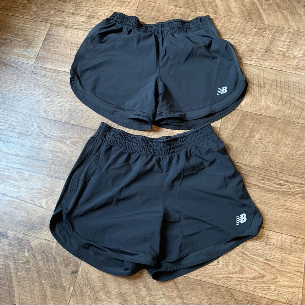 2 pair like new - New balance exercise shorts black
